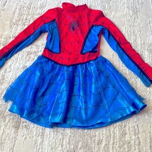 MARVEL SPIDER GIRL COSTUME 6-7X youth girls. 100% polyester made in Madagascar